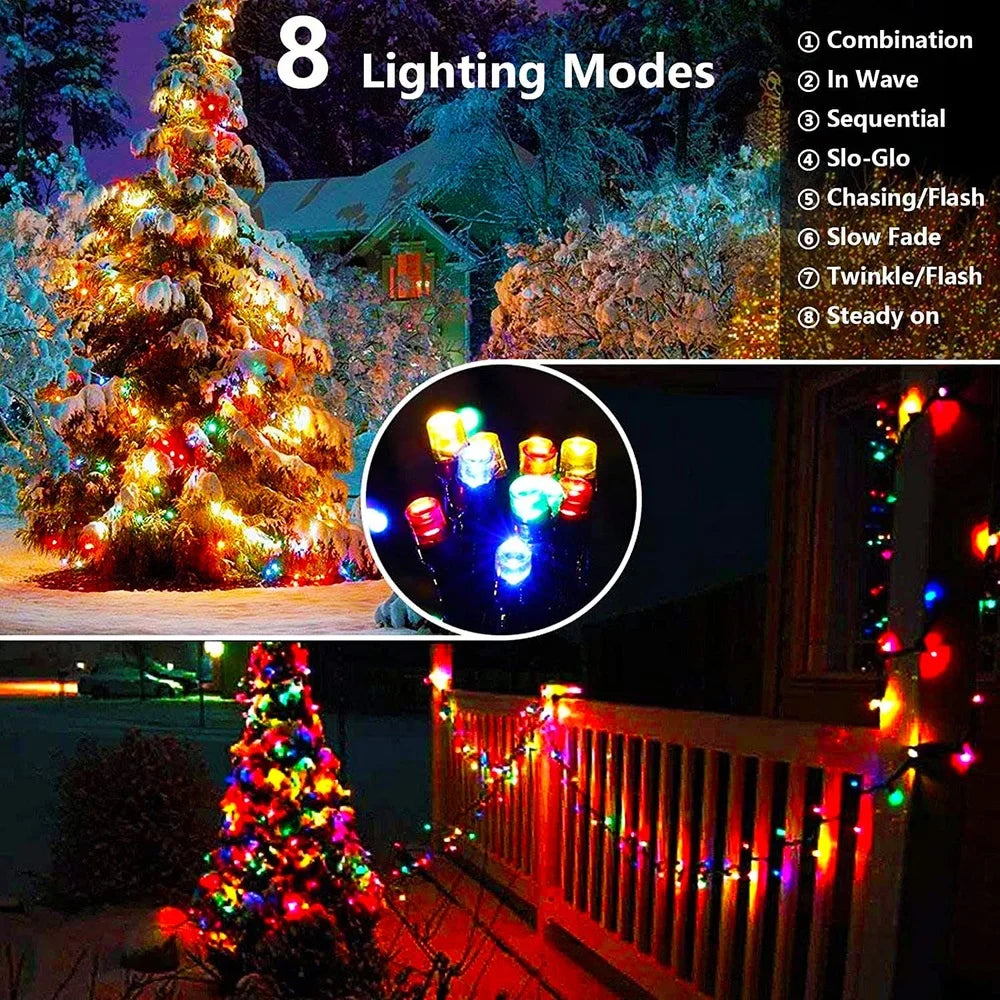 ZTree Solar LED String Lights - 5M to 22M, 20 to 400 LEDs, Waterproof, 8 Modes, DIY Decoration for Garden, Patio, Christmas & More