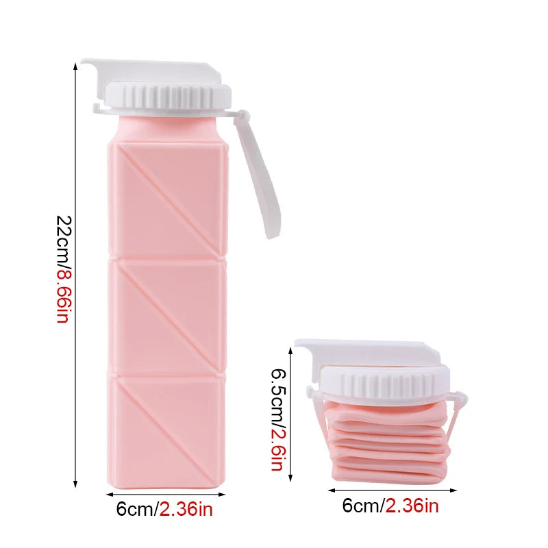 Foldable Silicone Water Bottle | Eco-Friendly, Leakproof & Portable Travel Mug