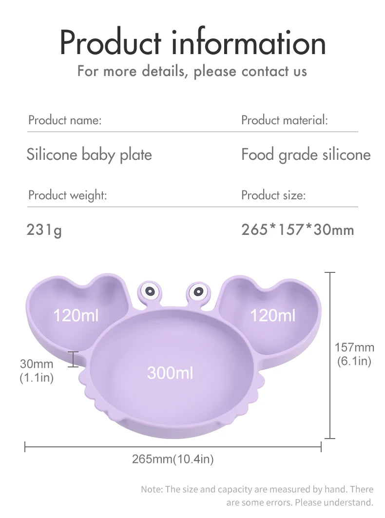 9-Piece Baby Silicone Feeding Set | BPA-Free Non-Slip Suction Bowl & Plate | Waterproof Bib & Cup