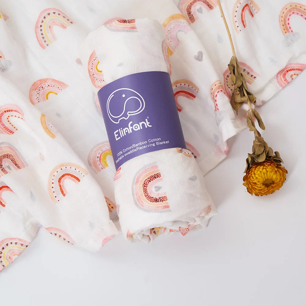 Baby Swaddle Blanket - Soft & Breathable Bamboo Cotton Digital Print Swaddle for Babies