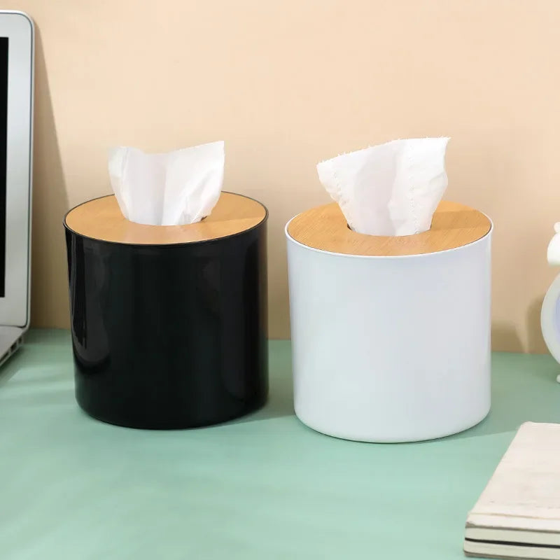 Eco-Friendly Bamboo Tissue Box – Minimalist Japanese Style Roll Paper Holder | Sustainable Home Décor