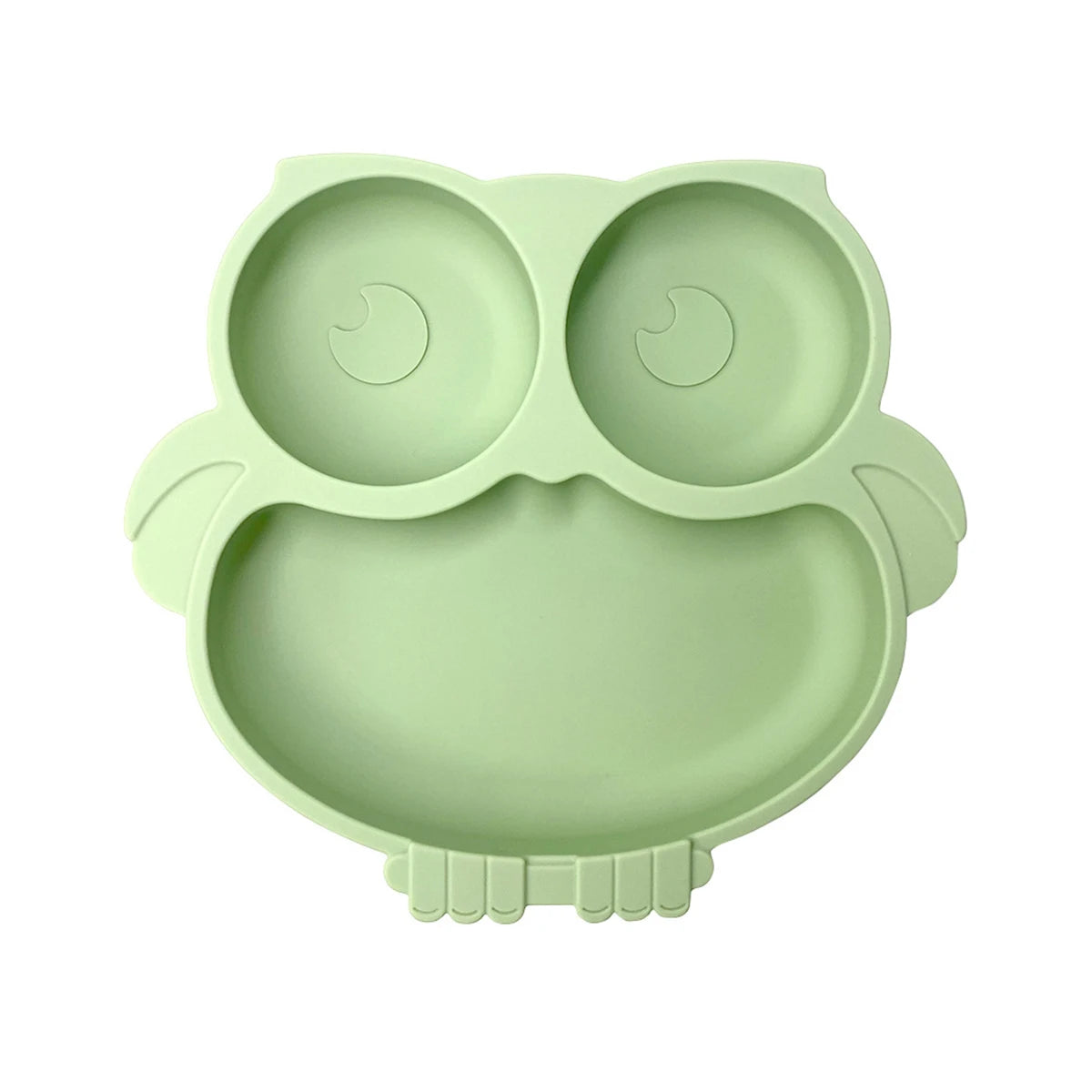 Silicone Baby Suction Plate | Cute Owl Design | BPA-Free Toddler Feeding Bowl