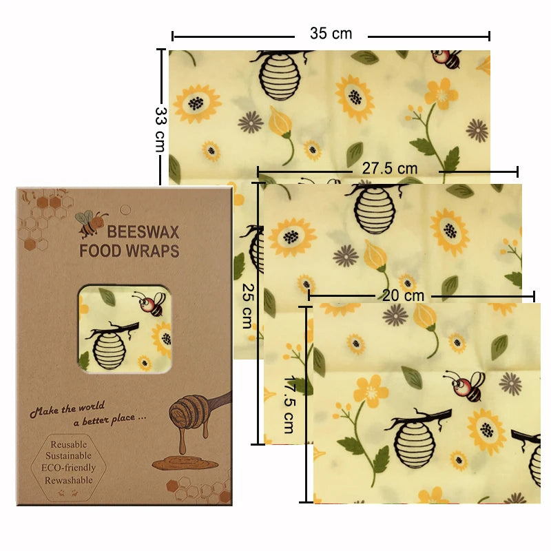 Eco-Friendly Reusable Beeswax Food Wraps – Custom Made Organic Cotton Cling Wraps for Food Storage