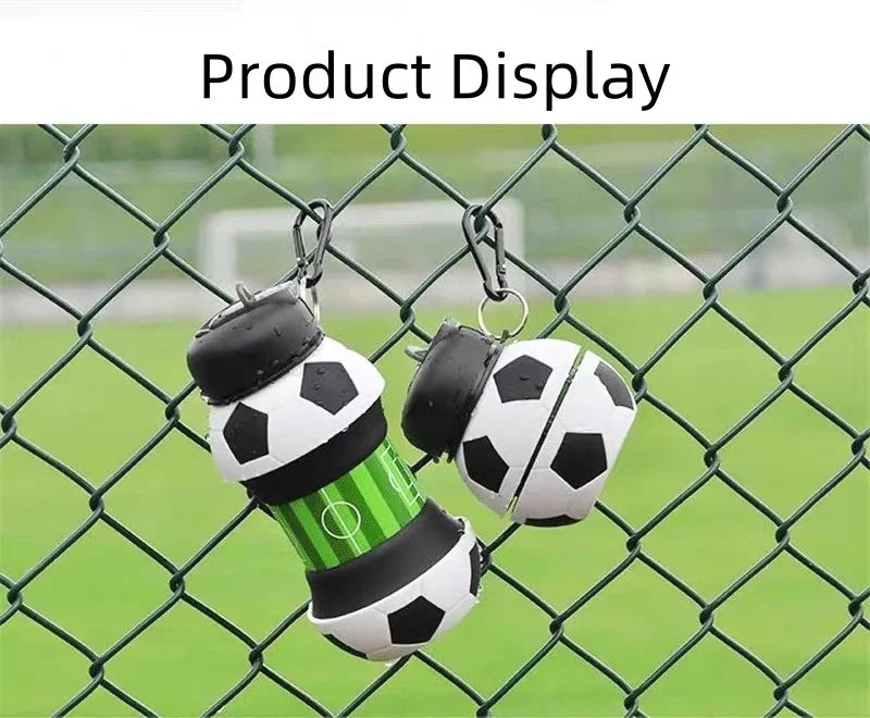 Foldable Silicone Sports Water Bottle – 550ml Leakproof & Portable for Kids & Outdoor Activities