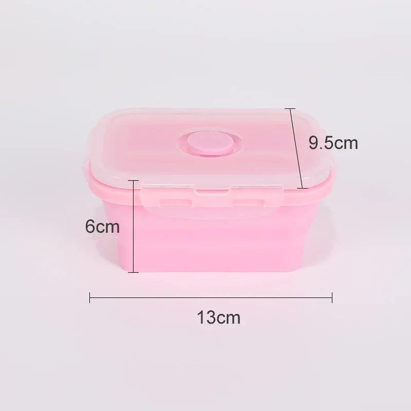 Collapsible Silicone Food Storage Container | Eco-Friendly Bento Lunch Box | Leakproof & Space-Saving Design