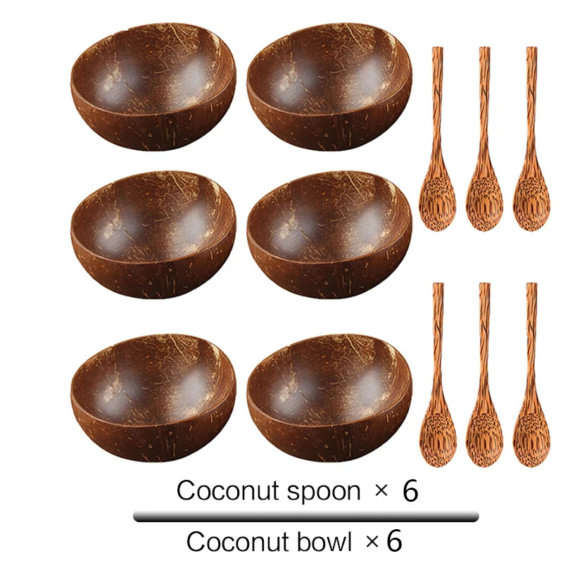 Handmade Natural Coconut Bowl – Eco-Friendly & Sustainable | Perfect for Rice, Salad, Dessert & Snacks