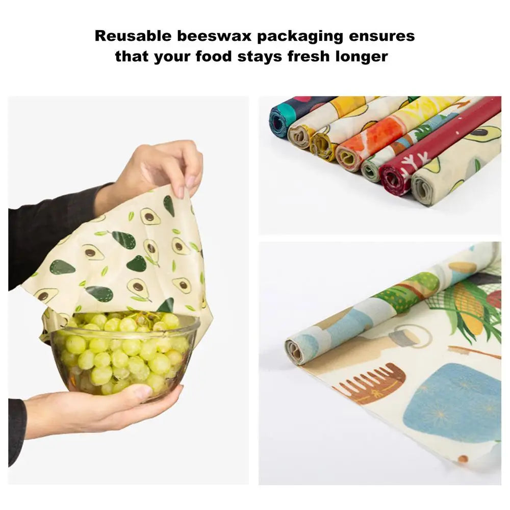 Reusable Beeswax Food Wrap Roll | Cut-to-Size Organic Cotton Wrap | Eco-Friendly Alternative to Plastic