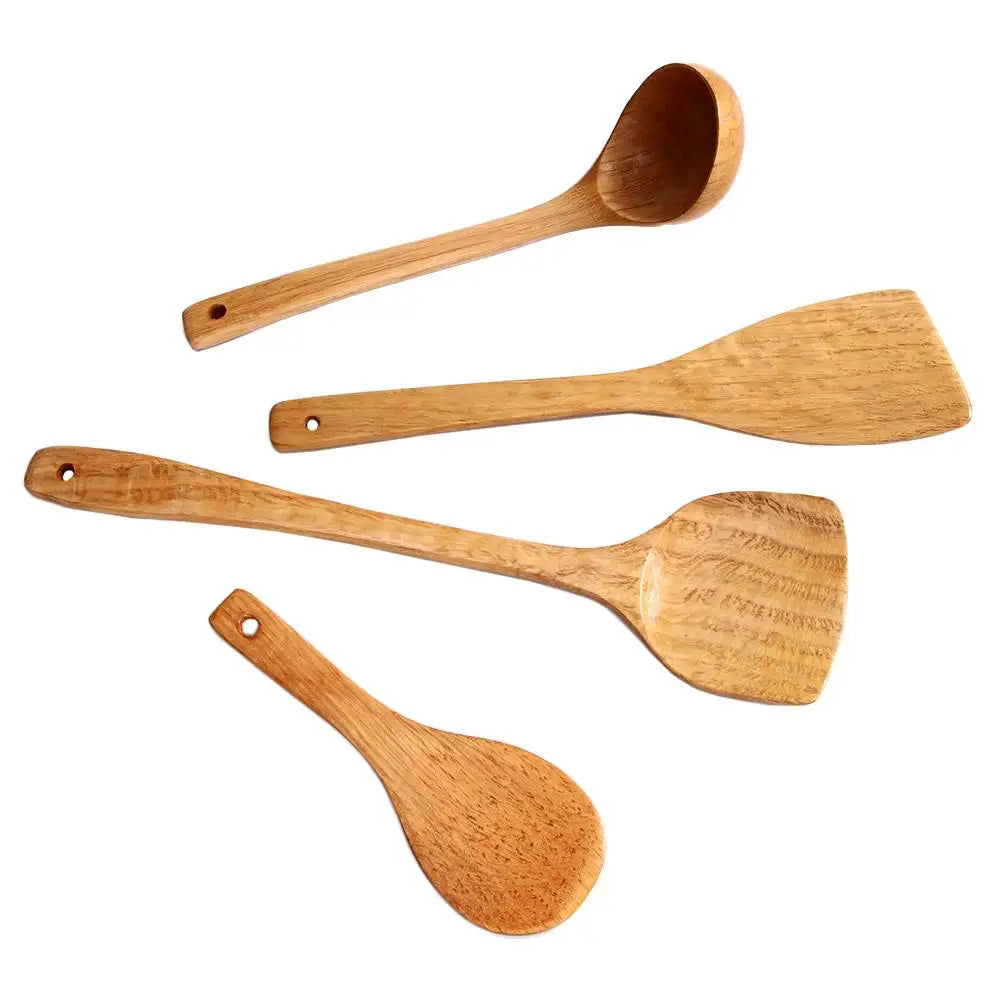 Eco-Friendly Bamboo Non-Stick Wooden Kitchen Utensil for Fish, Steak & More