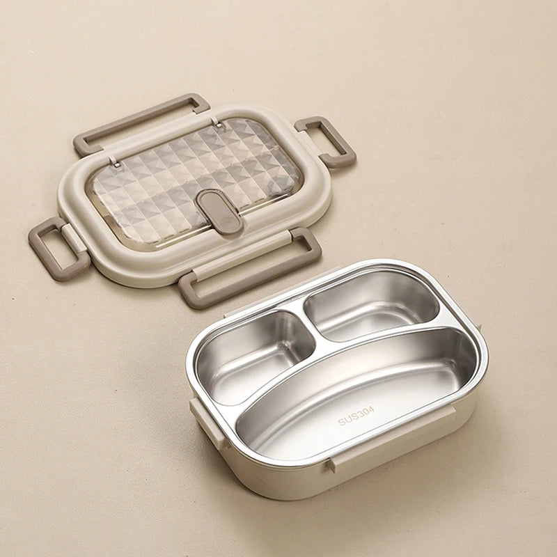 304 Stainless Steel Insulated Lunch Box – Leakproof, Portable, & Large-Capacity Bento Box