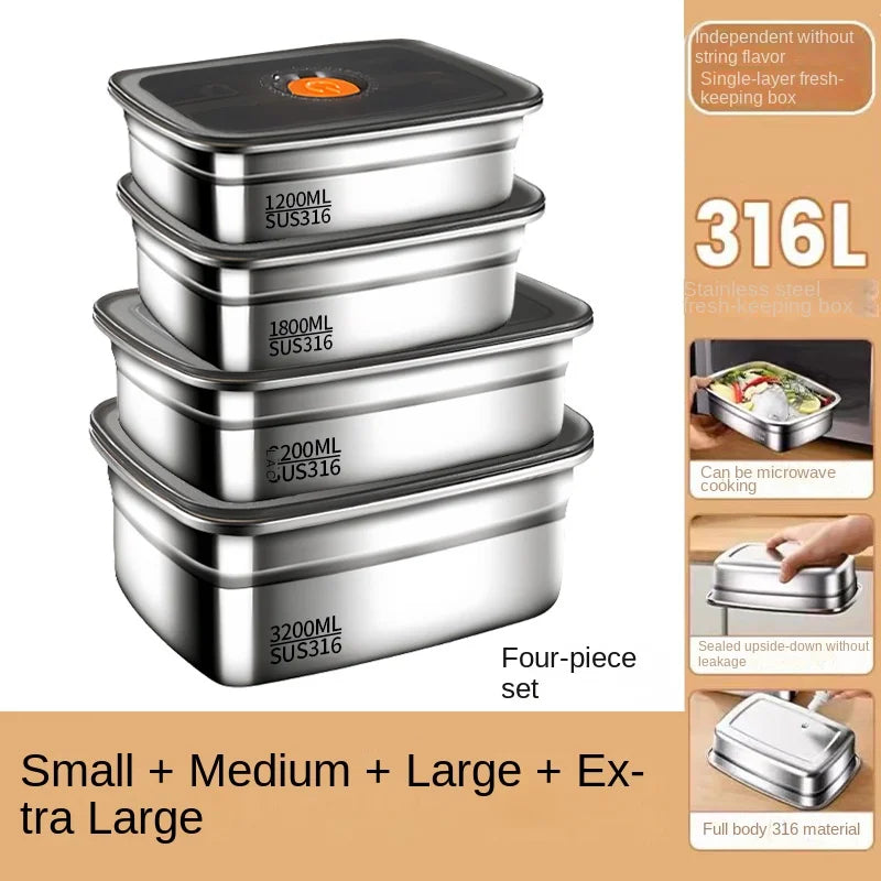 304 Stainless Steel Leak-Proof Lunch Box – High Capacity, Insulated & Eco-Friendly Food Storage