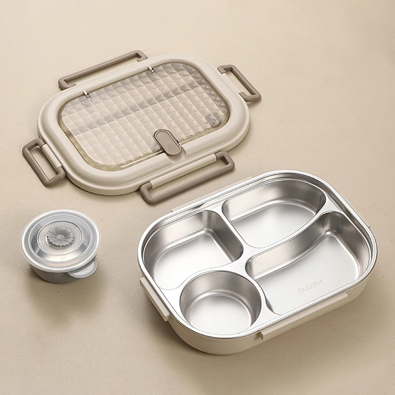 304 Stainless Steel Insulated Lunch Box – Leakproof, Portable, & Large-Capacity Bento Box