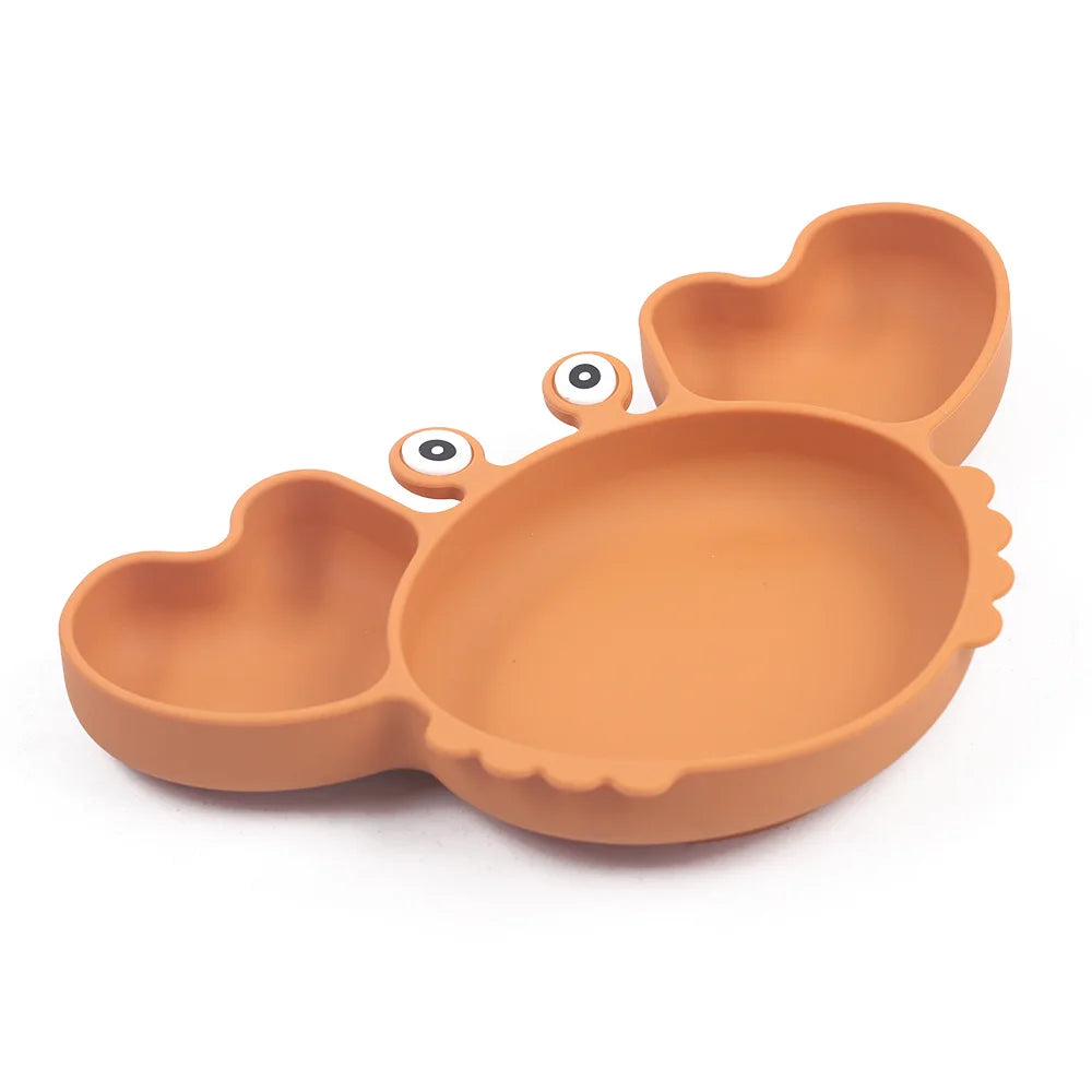 9-Piece Baby Silicone Feeding Set | BPA-Free Non-Slip Suction Bowl & Plate | Waterproof Bib & Cup