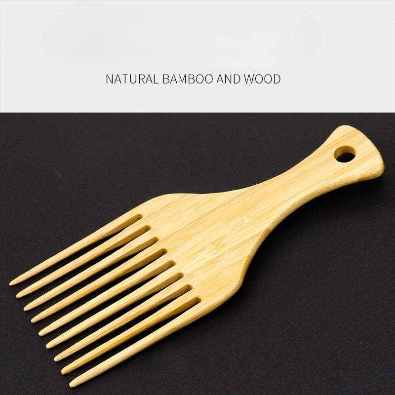 Eco-Friendly Bamboo Wooden Hair Comb | Anti-Static Wide Tooth Comb for Women | Natural Hair Care & Scalp Massage