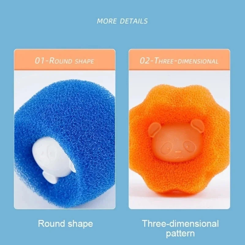 Magic Laundry Balls - Eco-Friendly Hair & Lint Removal for Clothes, Reusable Foam Laundry Helper (Set of 3 or 10)