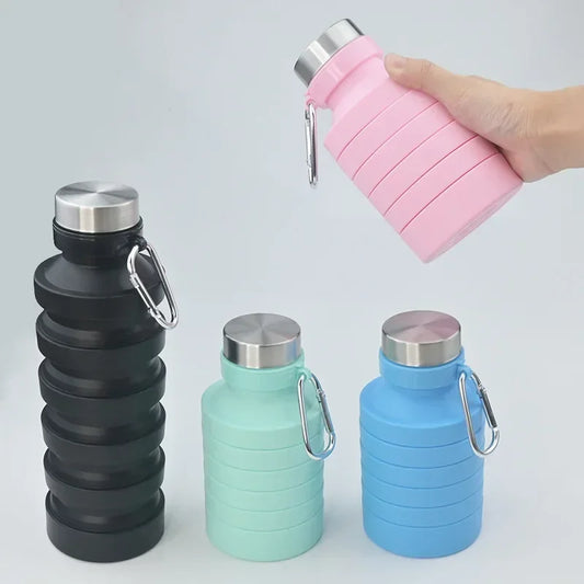 Collapsible Silicone Water Bottle – Portable, BPA-Free & Eco-Friendly for Travel, Sports & Outdoor Use