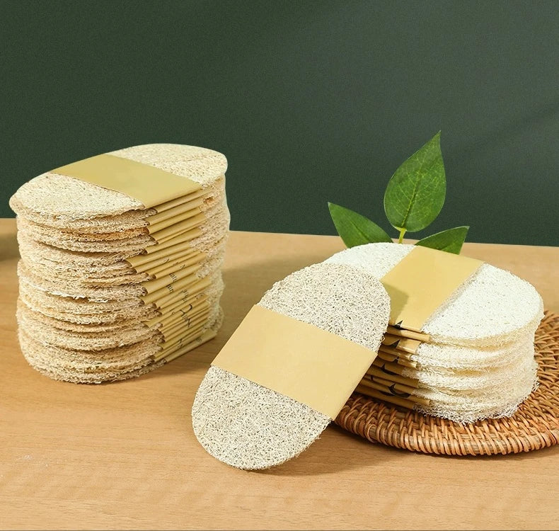 5PCS Natural Loofah Scrub Pads | Eco-Friendly Dishwashing Sponges for a Zero-Waste Kitchen