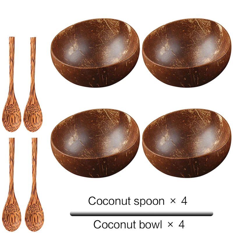 Handmade Natural Coconut Bowl – Eco-Friendly & Sustainable | Perfect for Rice, Salad, Dessert & Snacks