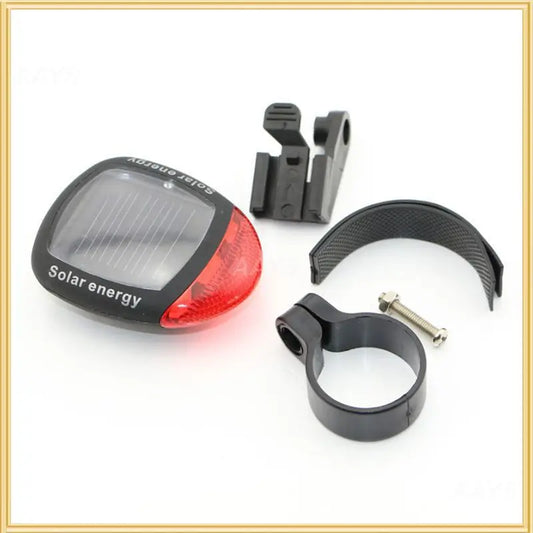 Solar-Powered Bike Rear Light – USB Rechargeable, Waterproof, 2-LED Safety Taillight