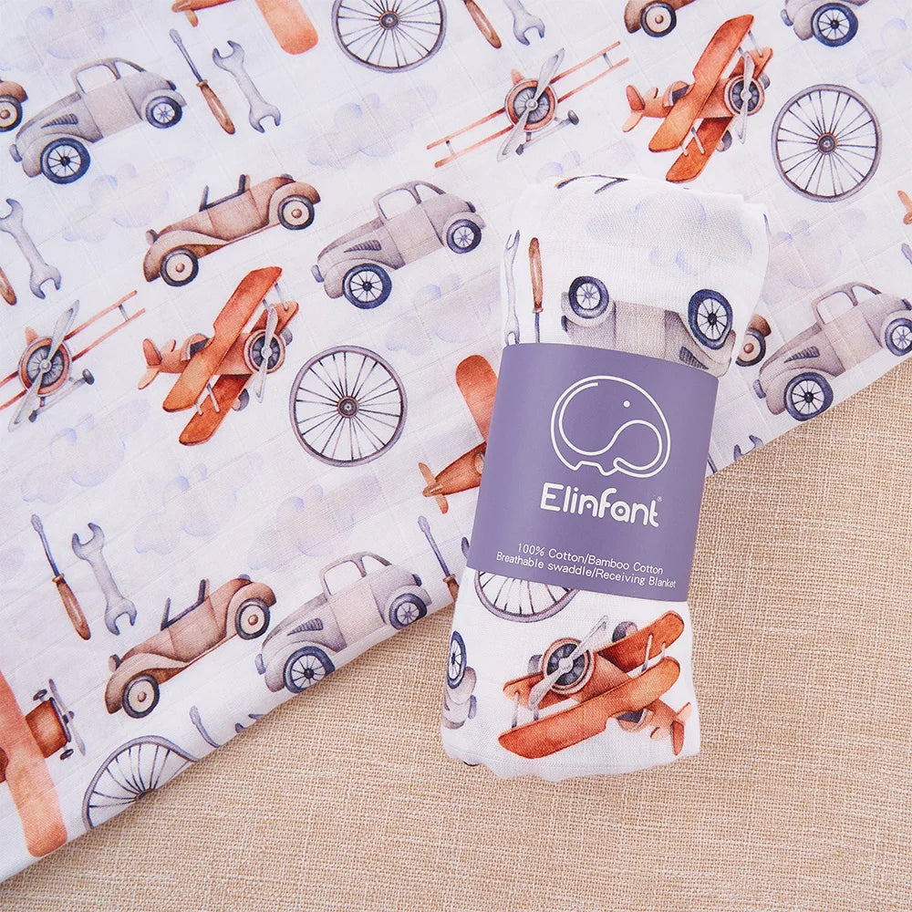 Baby Swaddle Blanket - Soft & Breathable Bamboo Cotton Digital Print Swaddle for Babies