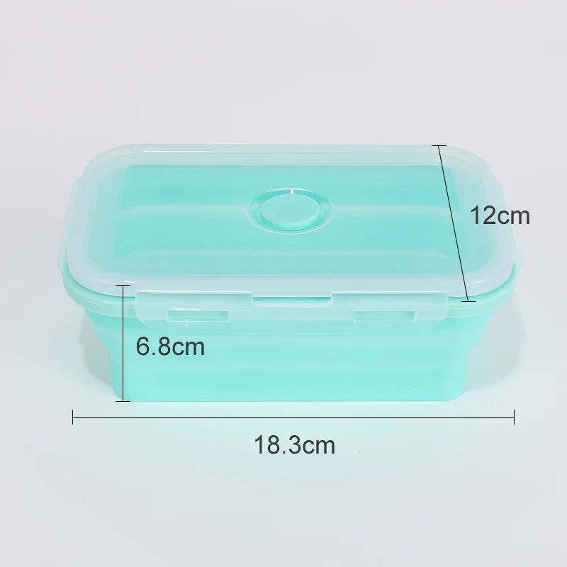 Eco-Friendly Collapsible Silicone Food Storage Containers | Microwave & Freezer Safe | Stackable Lunch Boxes with Lids | Leakproof & Reusable