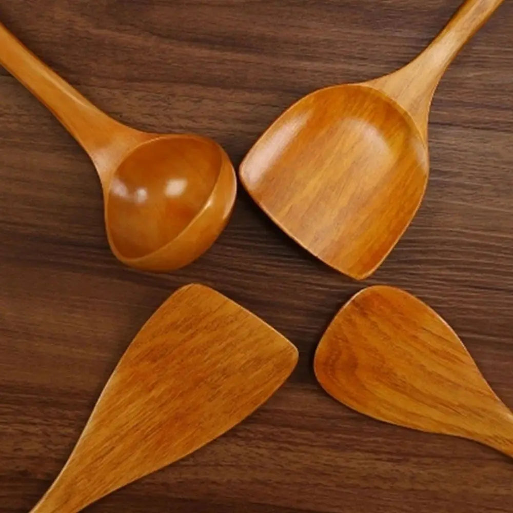 Eco-Friendly Bamboo Non-Stick Wooden Kitchen Utensil for Fish, Steak & More