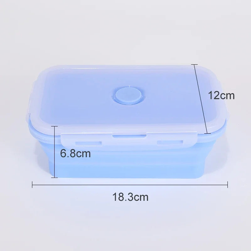 Collapsible Silicone Food Storage Containers – Leakproof, Eco-Friendly, Microwavable Bento Lunch Boxes