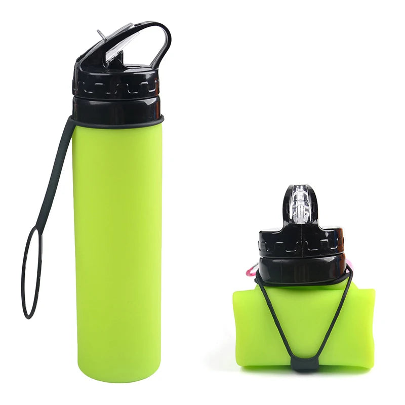 Collapsible Silicone Water Bottle – BPA-Free, Eco-Friendly & Reusable for Travel, Hiking & Sports