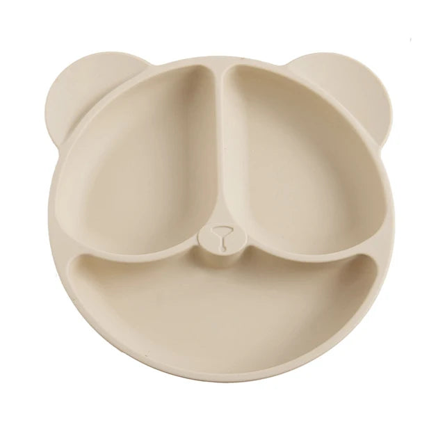 Silicone Baby Suction Plate | Cute Owl Design | BPA-Free Toddler Feeding Bowl