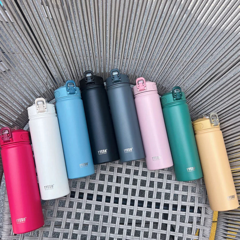 750ml Stainless Steel Thermos Bottle | Insulated Water Tumbler with Straw – Eco-Friendly & Reusable