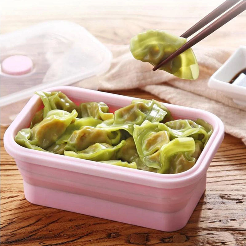 Collapsible Silicone Food Containers | Portable, Leakproof & Eco-Friendly Bento Box