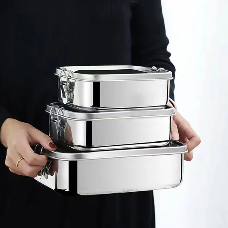 304 Stainless Steel Leakproof Lunch Box – Large Capacity, Thermal Insulated, & Microwavable