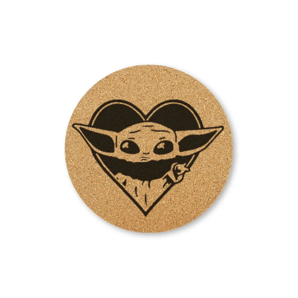 Star Wars Engraved Cork Coasters – Eco-Friendly Drink Mats for Coffee & Tea (Set of 2)