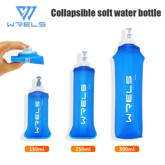 WRELS Soft TPU Folding Water Bottle | BPA-Free Hydration Flask for Running, Hiking & Cycling