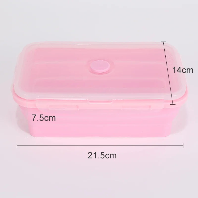 Collapsible Silicone Food Storage Containers – Leakproof, Eco-Friendly, Microwavable Bento Lunch Boxes