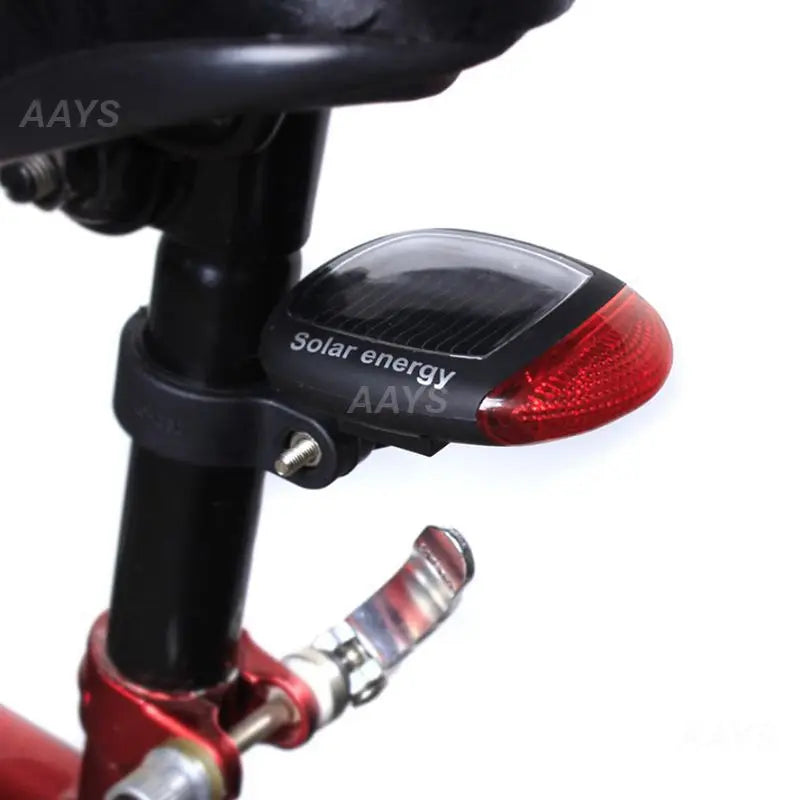 Solar-Powered Bike Rear Light – USB Rechargeable, Waterproof, 2-LED Safety Taillight