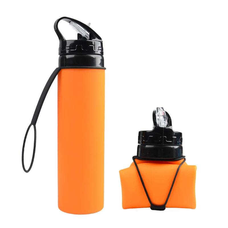 Collapsible Silicone Water Bottle – BPA-Free, Eco-Friendly & Reusable for Travel, Hiking & Sports