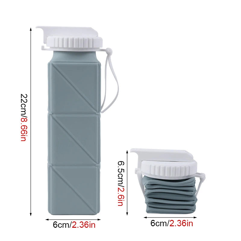 Foldable Silicone Water Bottle | Eco-Friendly, Leakproof & Portable Travel Mug