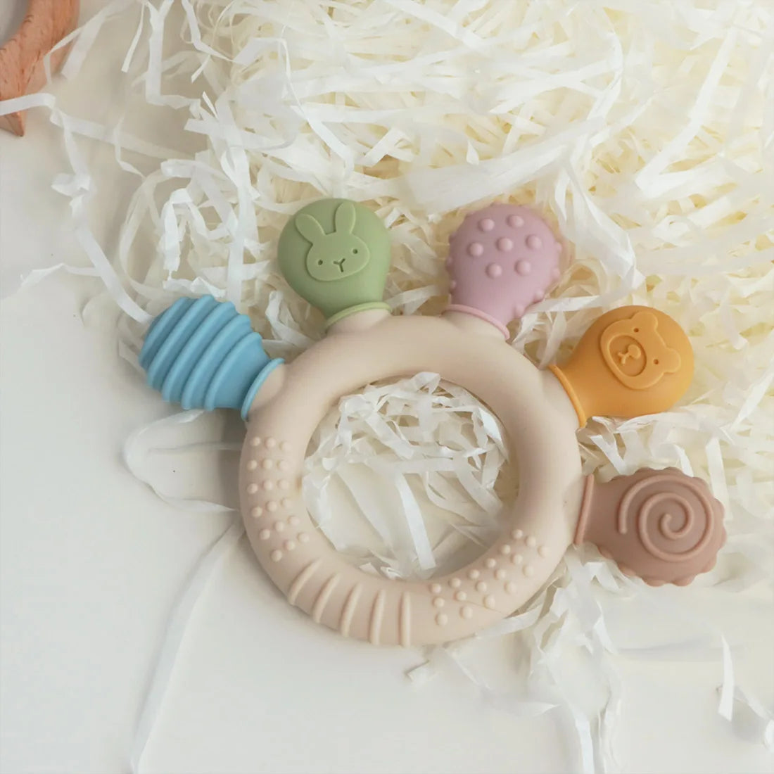 Eco-Friendly Silicone Baby Teether | Safe & Chewy | Sensory Gum Relief | BPA Free