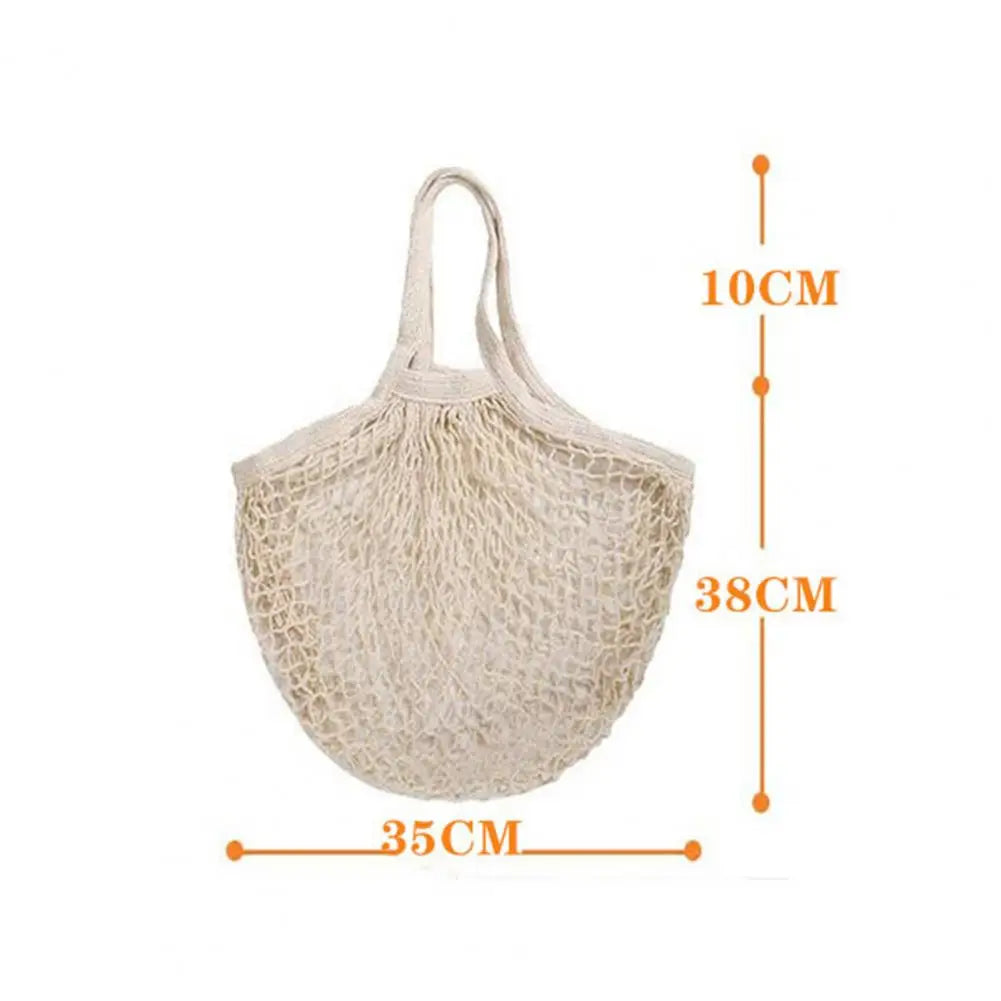 Eco-Friendly Cotton Mesh Shopping Bag – Breathable, Foldable & Reusable Tote for Produce & Groceries