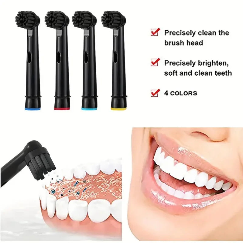 Bamboo Charcoal Toothbrush Heads | Fits Oral B Electric Toothbrush | Eco-Friendly & Deep Clean