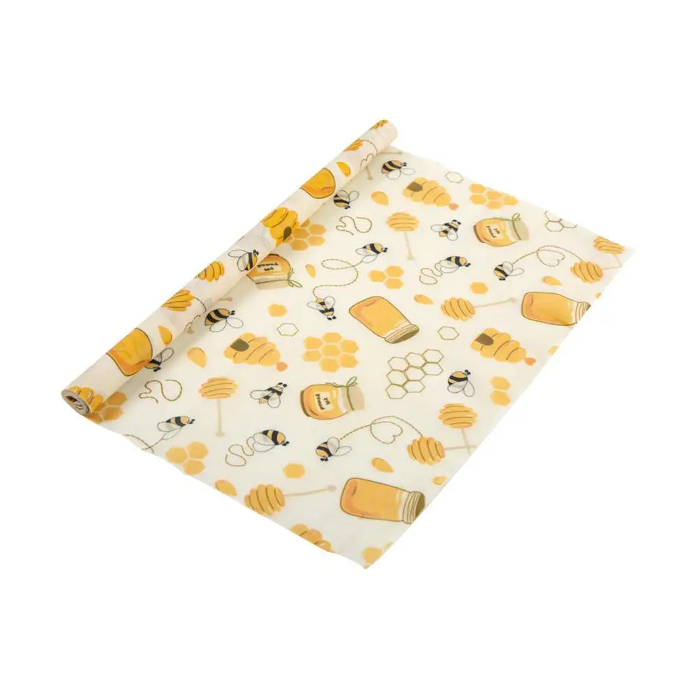 Reusable Beeswax Food Wrap Roll | Cut-to-Size Organic Cotton Wrap | Eco-Friendly Alternative to Plastic