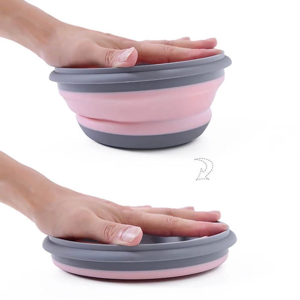 Collapsible Travel Bowl Set | 3-Piece Foldable Plastic Food Container | BPA-Free & Durable