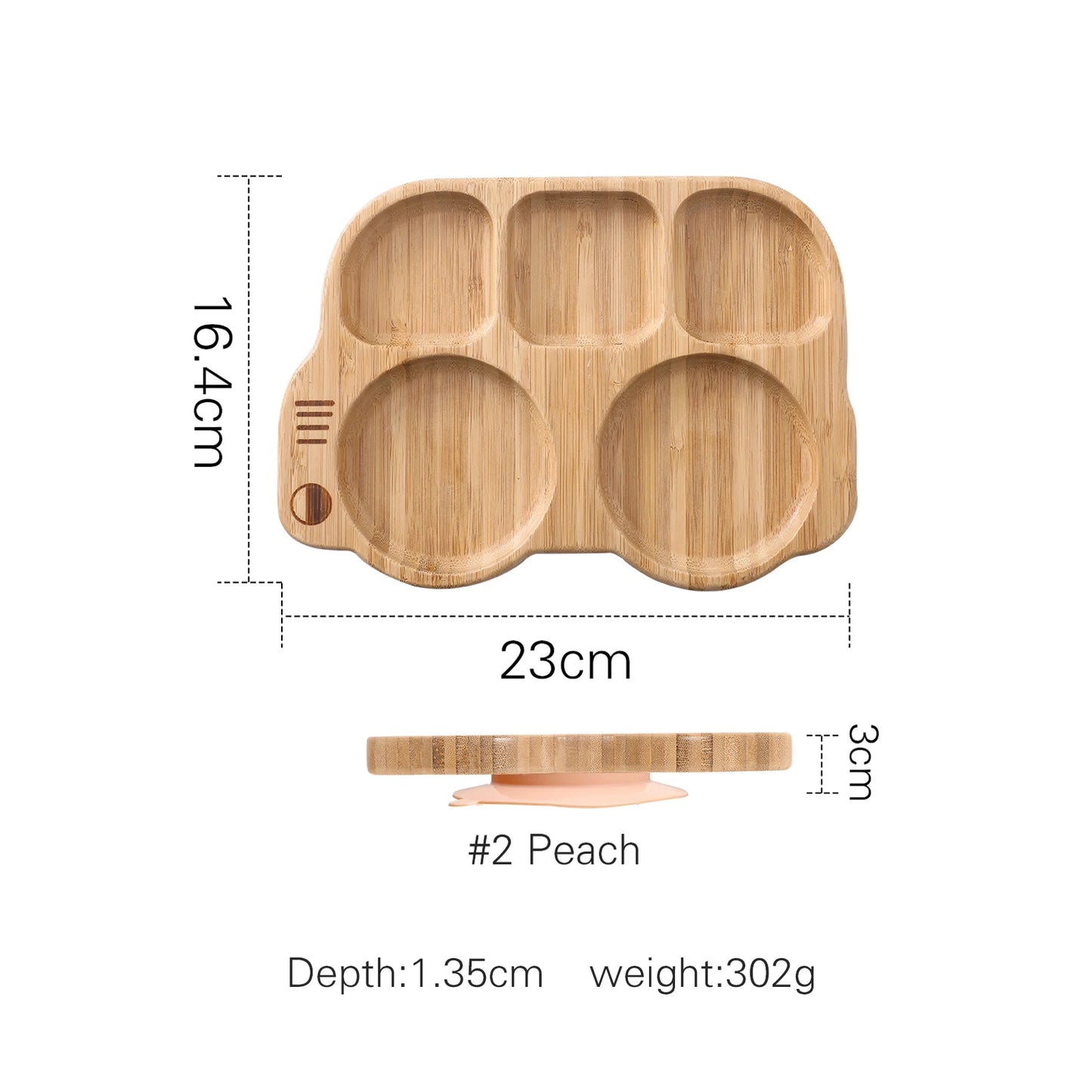 Baby Bamboo Suction Plate Set | Eco-Friendly & BPA-Free Baby Feeding Tableware