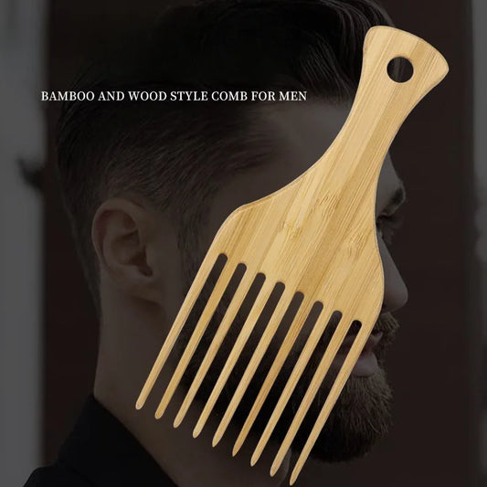 Eco-Friendly Bamboo Wooden Hair Comb | Anti-Static Wide Tooth Comb for Women | Natural Hair Care & Scalp Massage