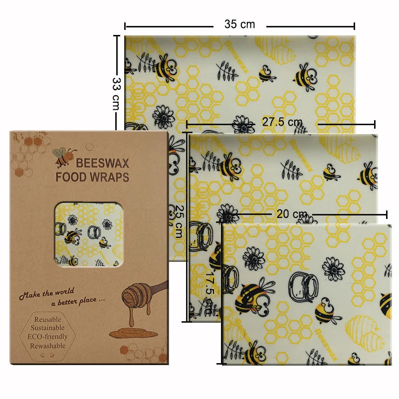 Eco-Friendly Reusable Beeswax Food Wraps – Custom Made Organic Cotton Cling Wraps for Food Storage