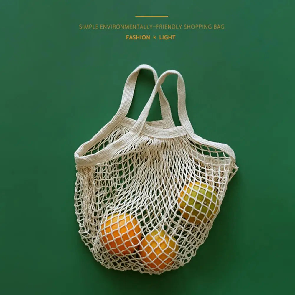 Eco-Friendly Cotton Mesh Shopping Bag – Breathable, Foldable & Reusable Tote for Produce & Groceries