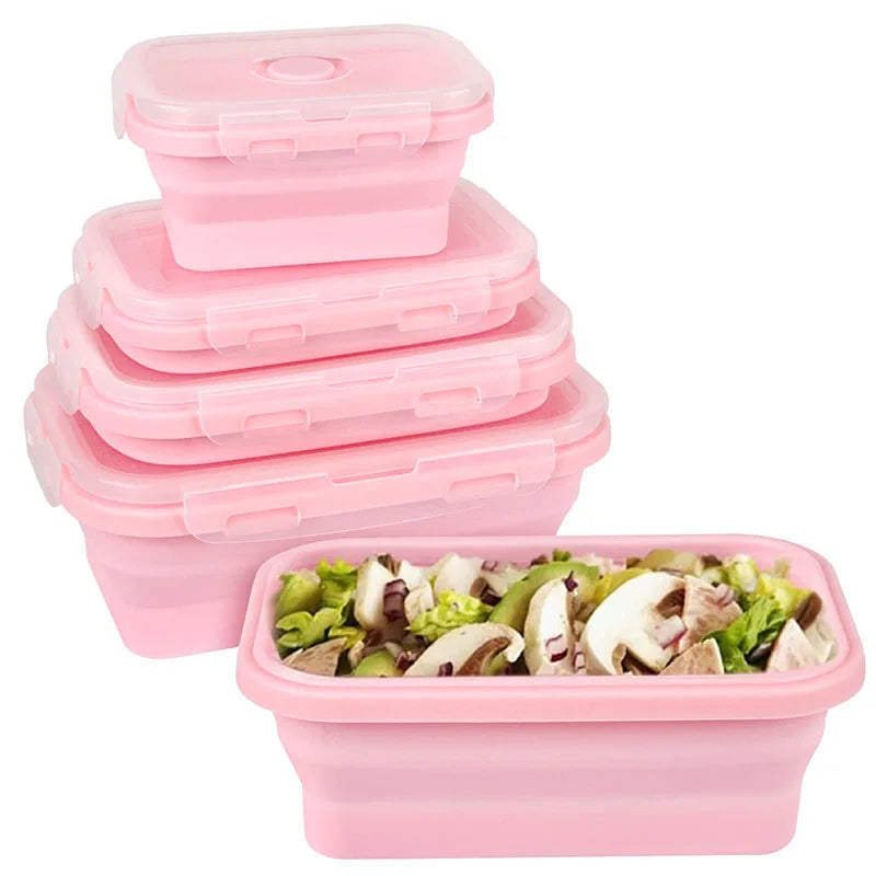 Collapsible Silicone Lunch Box | BPA-Free, Leakproof & Microwavable Meal Prep Container