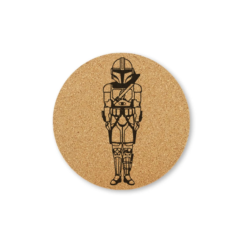 Star Wars Engraved Cork Coasters – Eco-Friendly Drink Mats for Coffee & Tea (Set of 2)