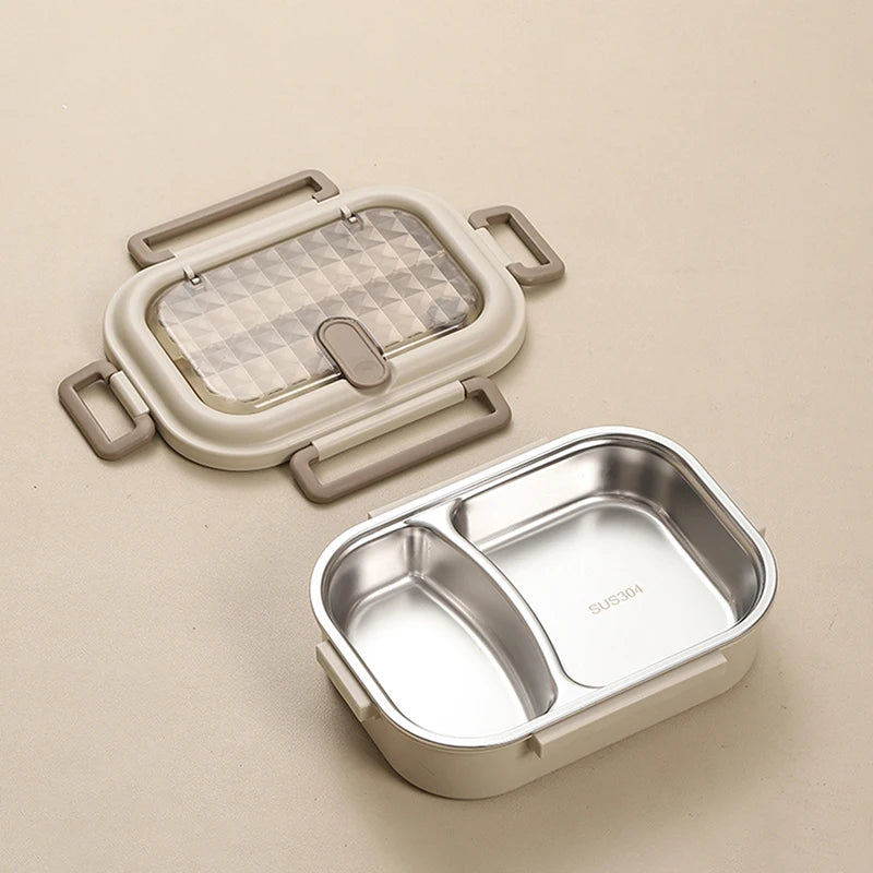 304 Stainless Steel Insulated Lunch Box – Leakproof, Portable, & Large-Capacity Bento Box