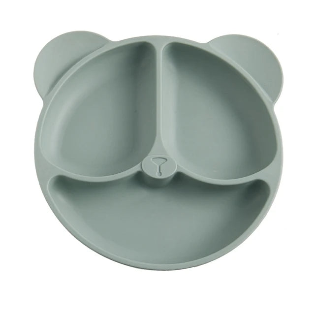 Silicone Baby Suction Plate | Cute Owl Design | BPA-Free Toddler Feeding Bowl